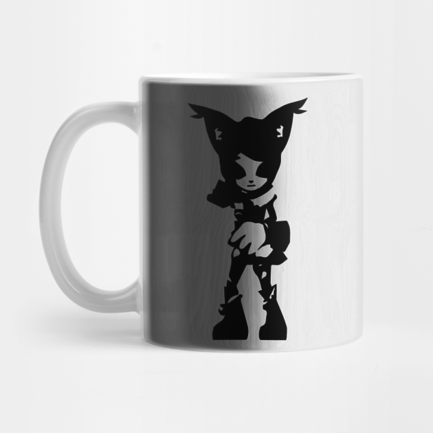 Martial cat minimal silhouette white by WannabeArtworks